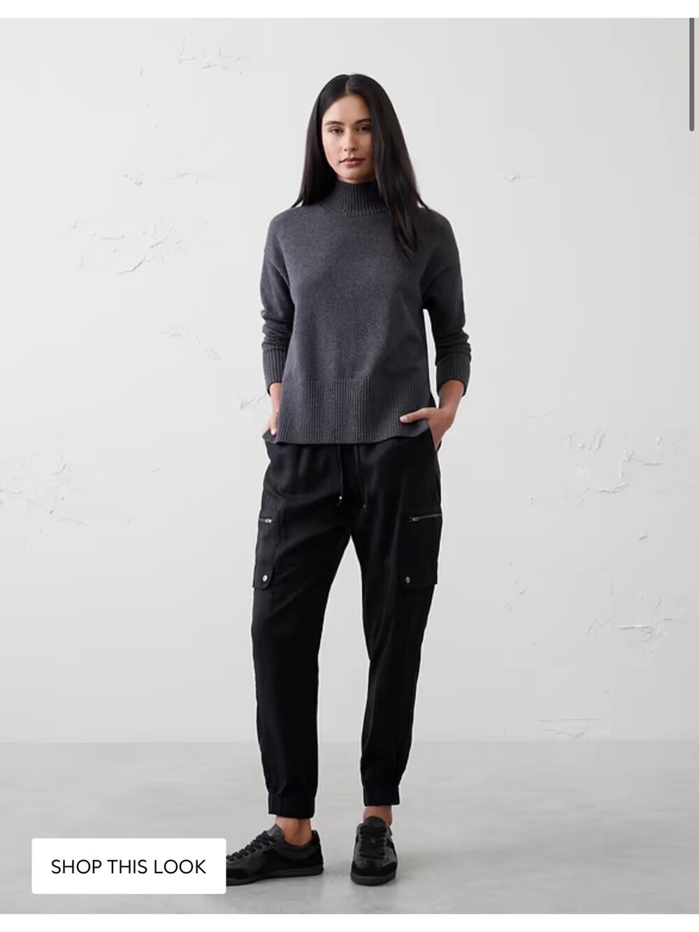 NWT Banana Republic Tencel Cargo Pants,  Black, Small